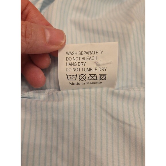 NWT Collars & Co Men’s Small Featherweight Dress Collar Polo Striped Green Golf - Picture 7 of 8